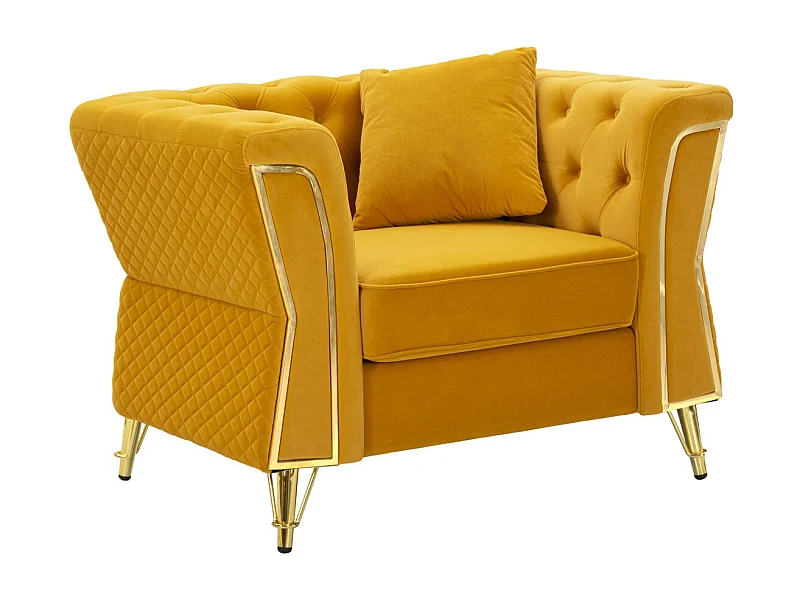 Fauteuil MF320, Geel, 104x83x76 cm, Epikasa