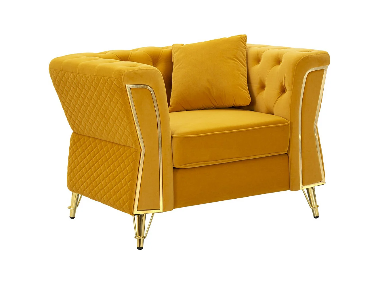 Fauteuil MF320, Jaune, 104x83x76 cm, Epikasa