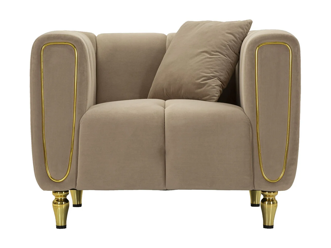 Fauteuil MF323, Marron, 81x97x71 cm, Seven Design