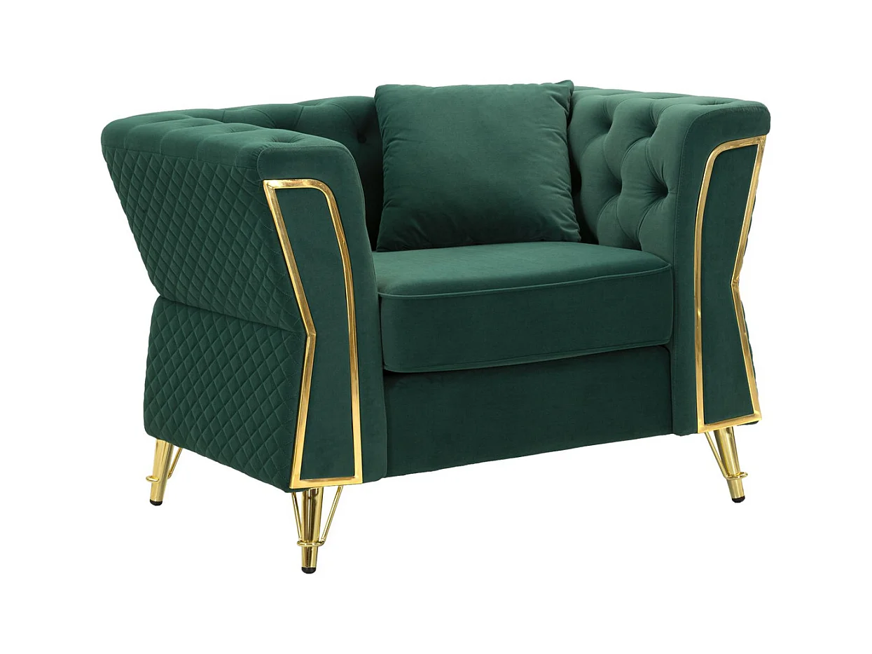 Fauteuil MF321, Vert, 104x83x76 cm, Epikasa