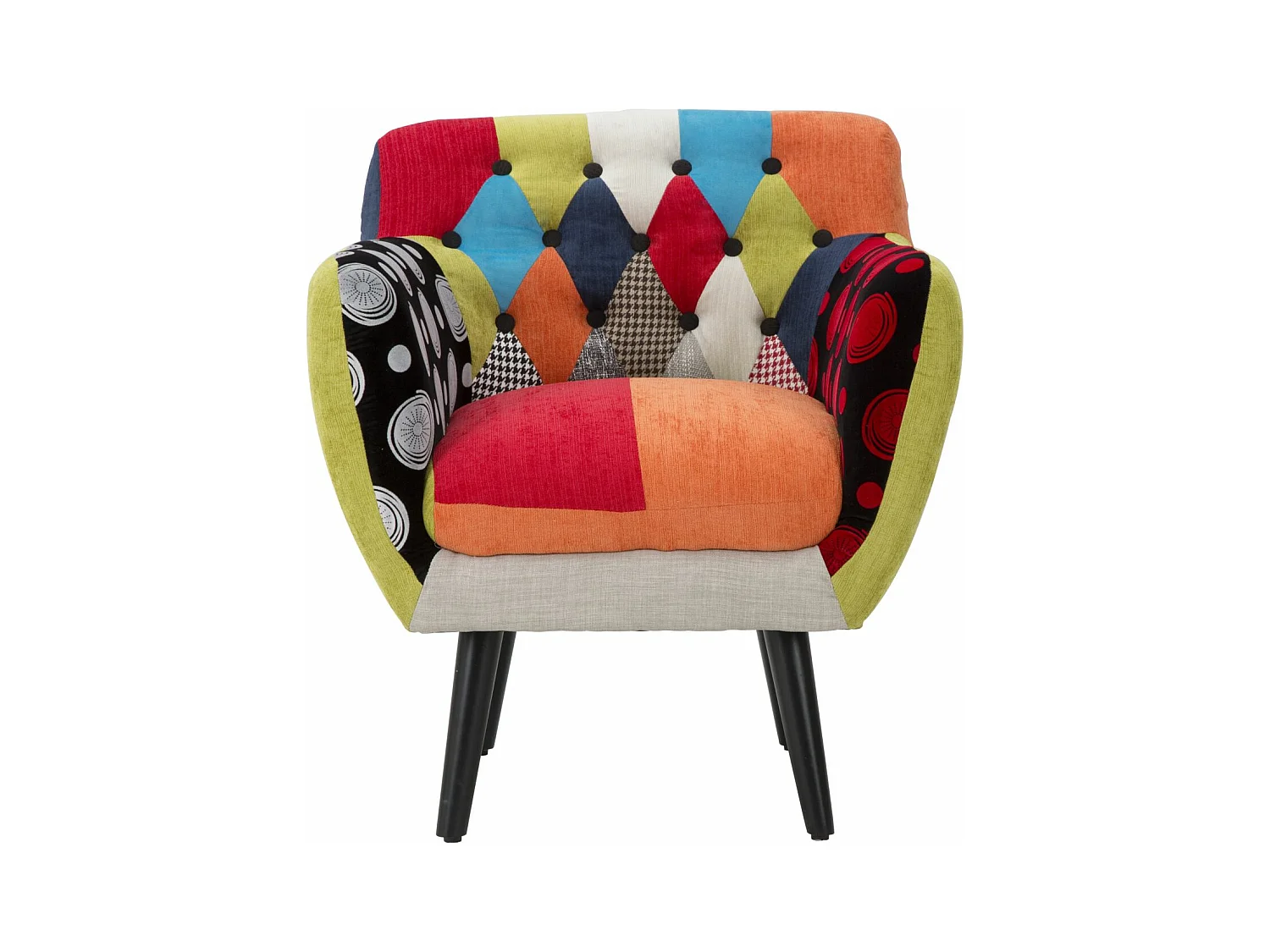 Poltrona Patchwork 1, Multicolore, 71x63x78 cm, Epikasa