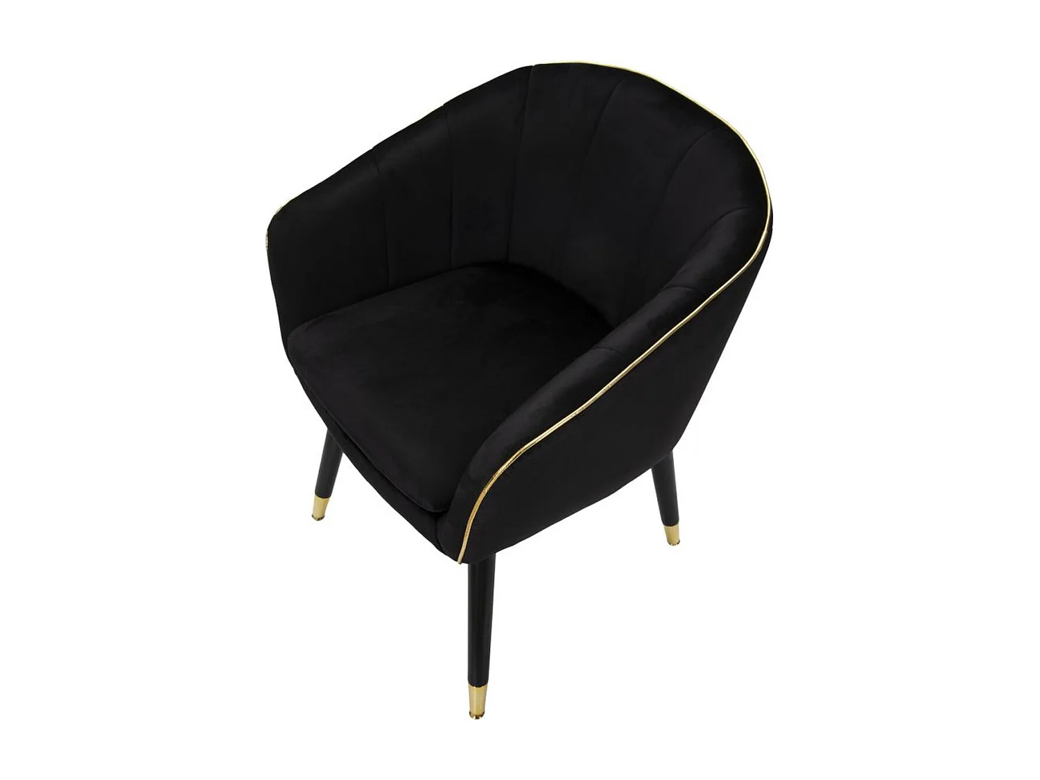 Fauteuil MF317, Noir, 62x58x78 cm, Seven Design
