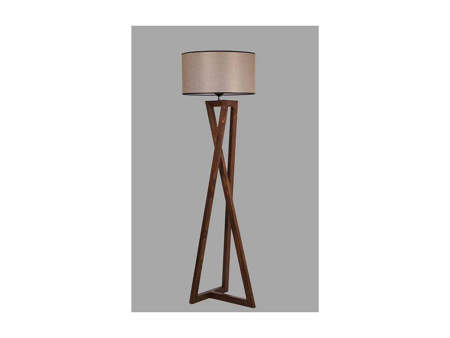 Lampadaire design bois et tissu CHLOE