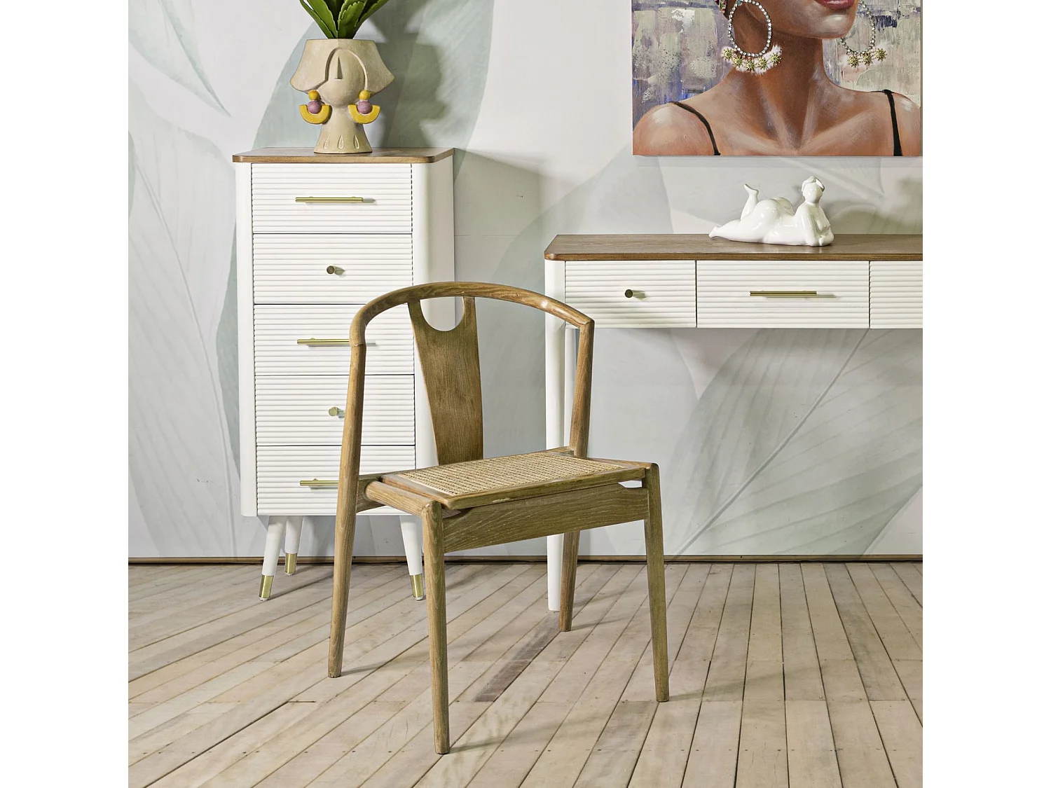 Lot de 2 Chaises Natura 7, Marron, 56x53x76 cm, Epikasa