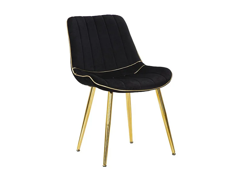 Lot de 2 Chaises MF381, Noir, 51x59x79 cm, Seven Design