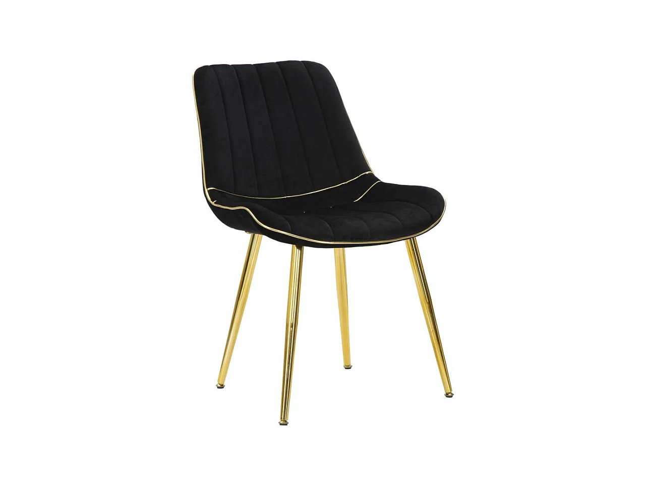 Lot de 2 Chaises MF381, Noir, 51x59x79 cm, Epikasa