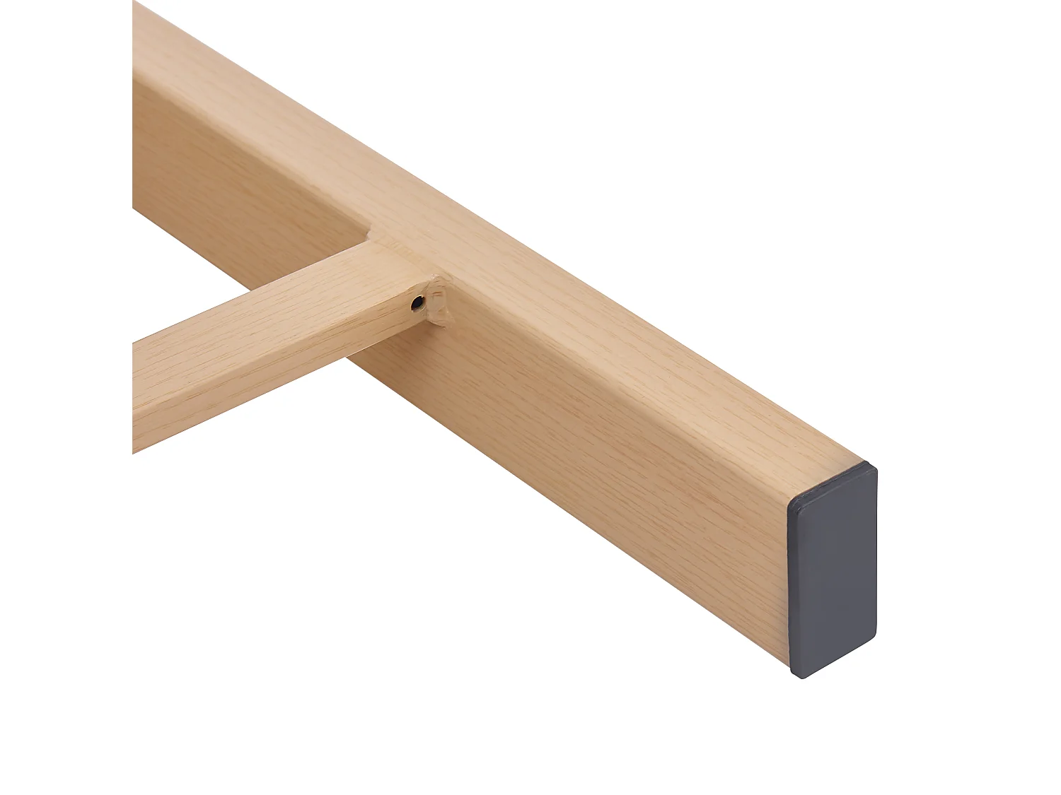 Zestaw 2 krzeseł z tkaniny polarowej bez podłokietników - 51 x 50 x 96,5 cm - Nogi metalowe - do jadalni - Białe