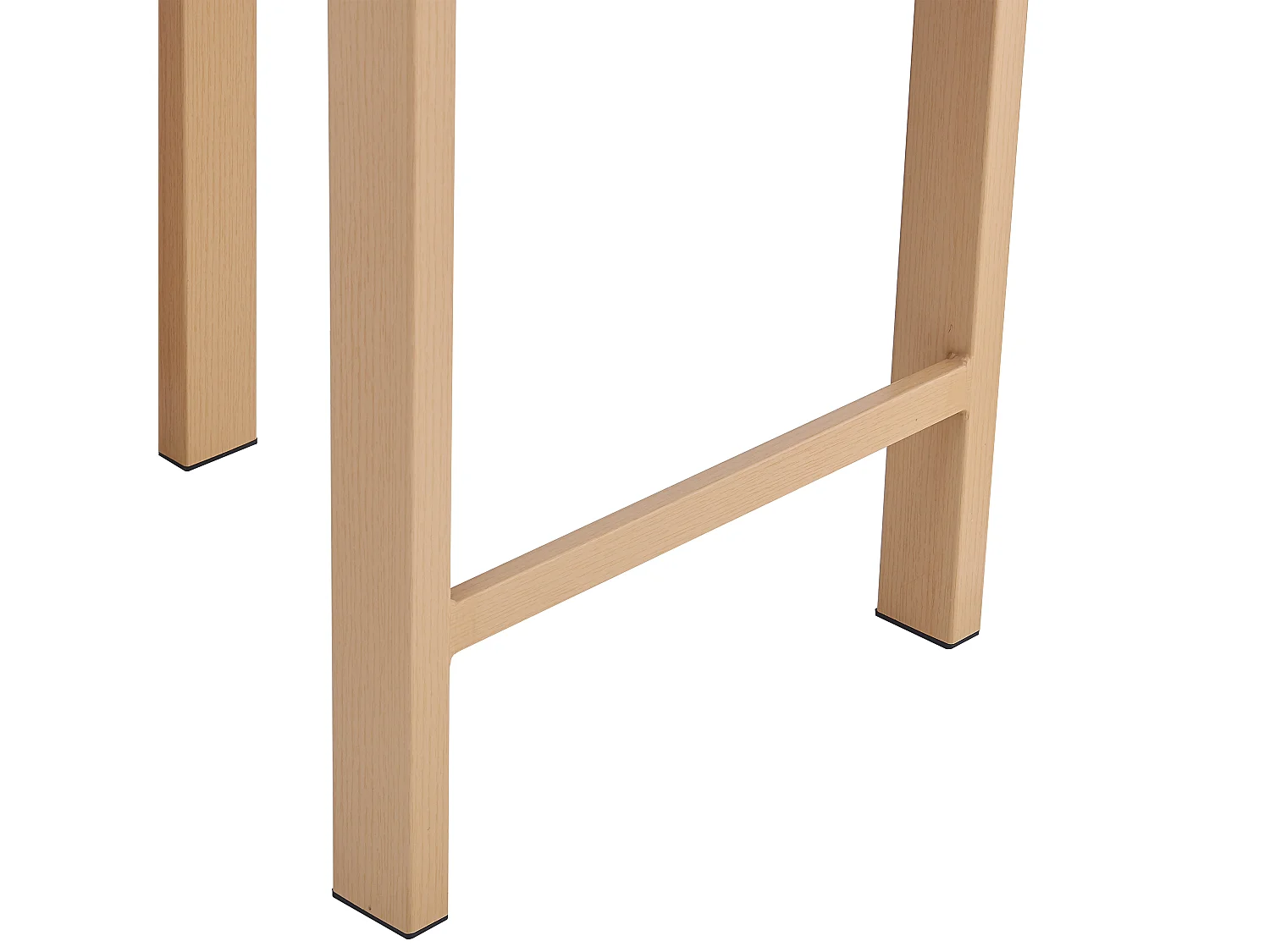 Lot de 2 chaises en tissu polaire sans accoudoirs - 51 x 50 x 96.5 cm - Pièds en métal - pour salle à manger - Blanc