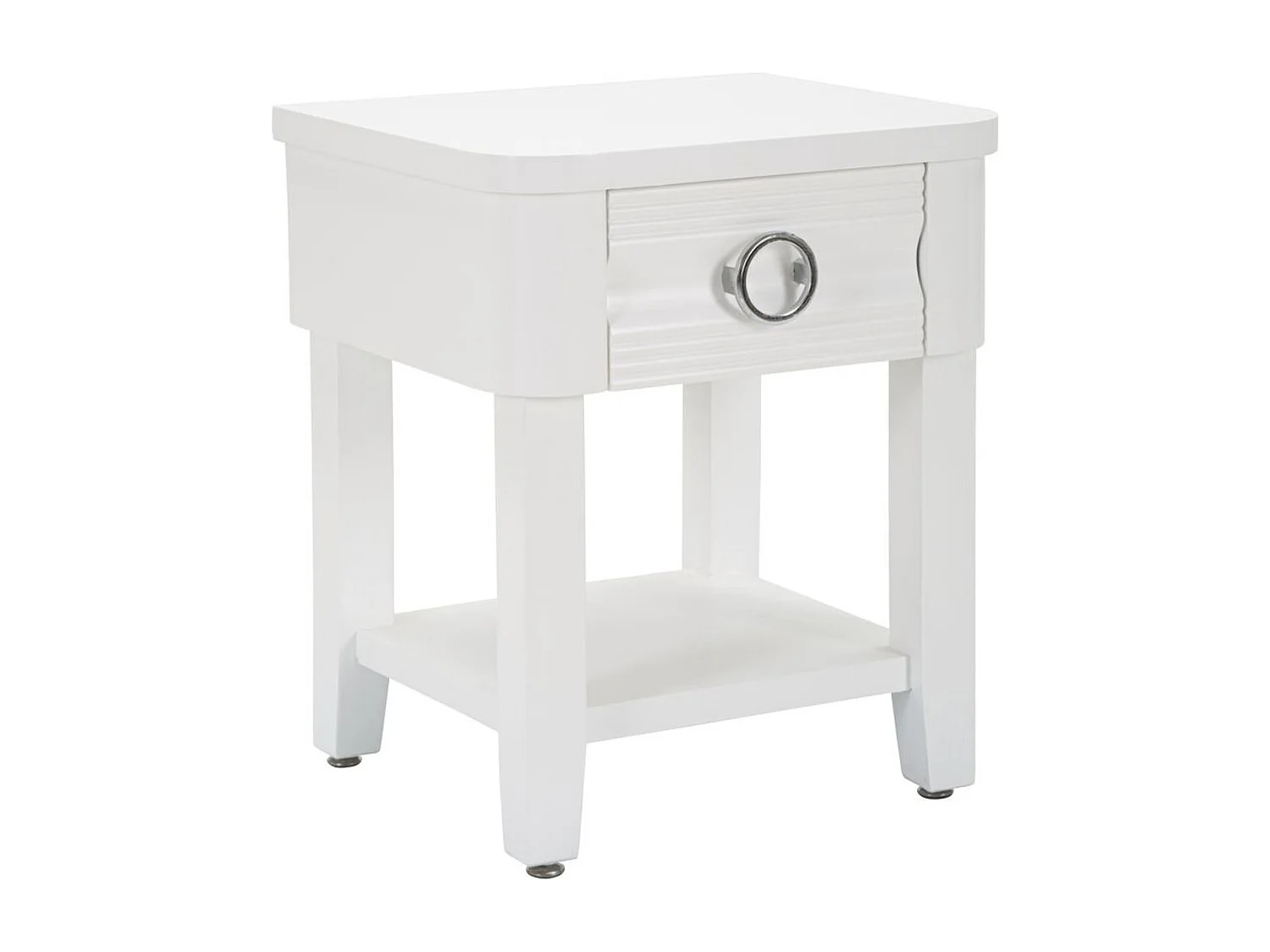 Table de Chevet MF10, Blanc, 45x40x54 cm, Seven Design