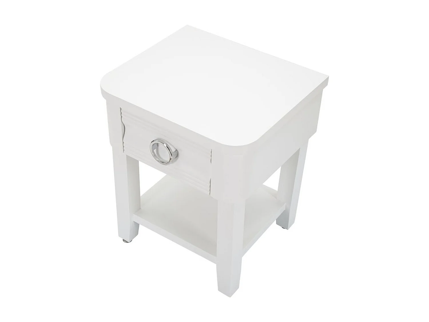 Table de Chevet MF10, Blanc, 45x40x54 cm, Seven Design