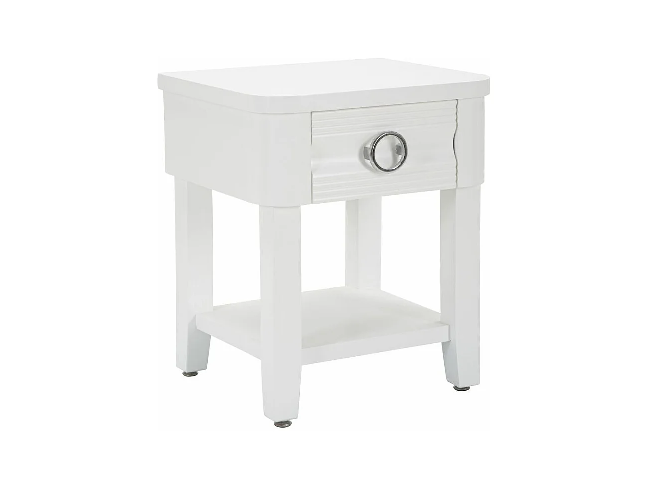 Table de Chevet MF10, Blanc, 45x40x54 cm, Epikasa