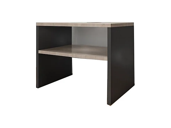 Table de Chevet Paloma, Gris, 50x35x40 cm, Epikasa