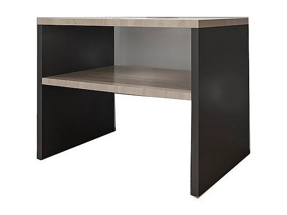 Table de Chevet Paloma, Gris, 50x35x40 cm, Epikasa