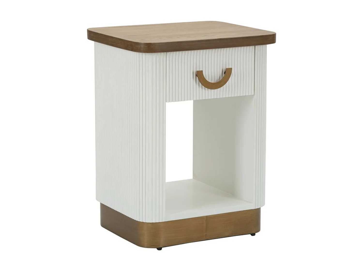 Table de Chevet MF15, Blanc, 48x40x62 cm, Seven Design