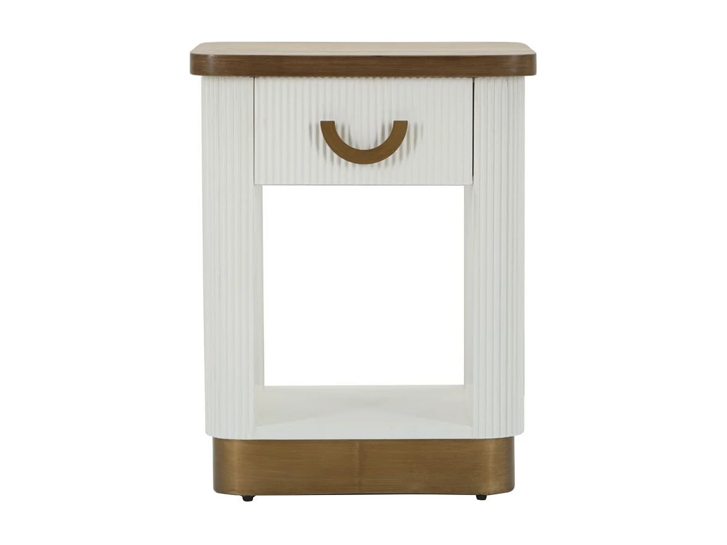 Table de Chevet MF15, Blanc, 48x40x62 cm, Seven Design