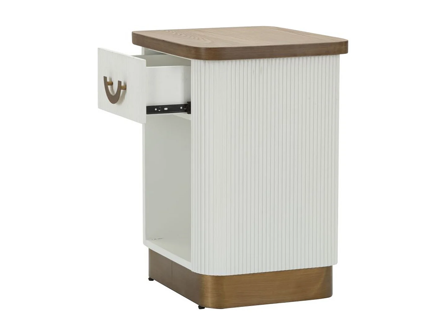 Table de Chevet MF15, Blanc, 48x40x62 cm, Seven Design