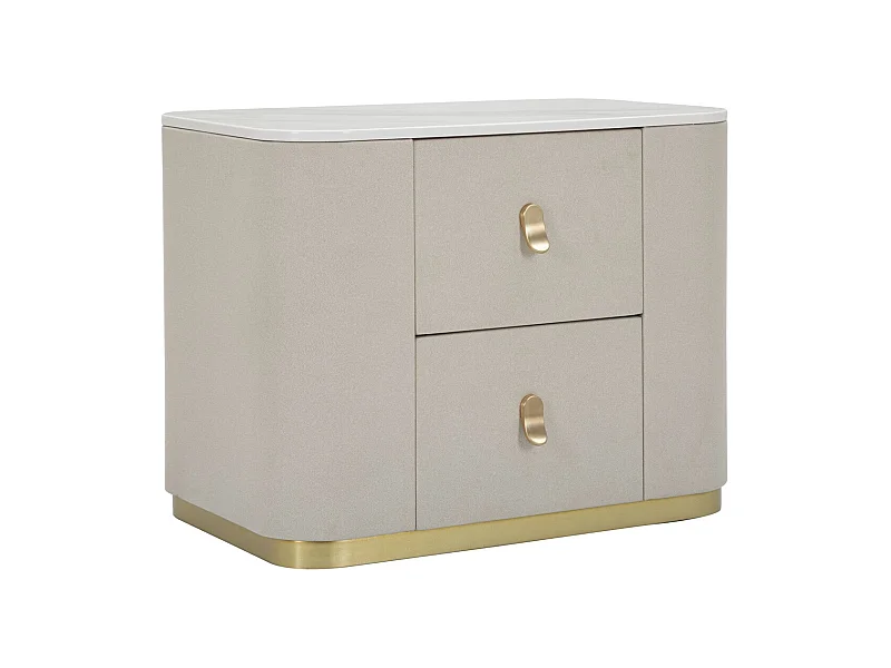 Comodino MF9, Beige, 60x40x47 cm, Seven Design