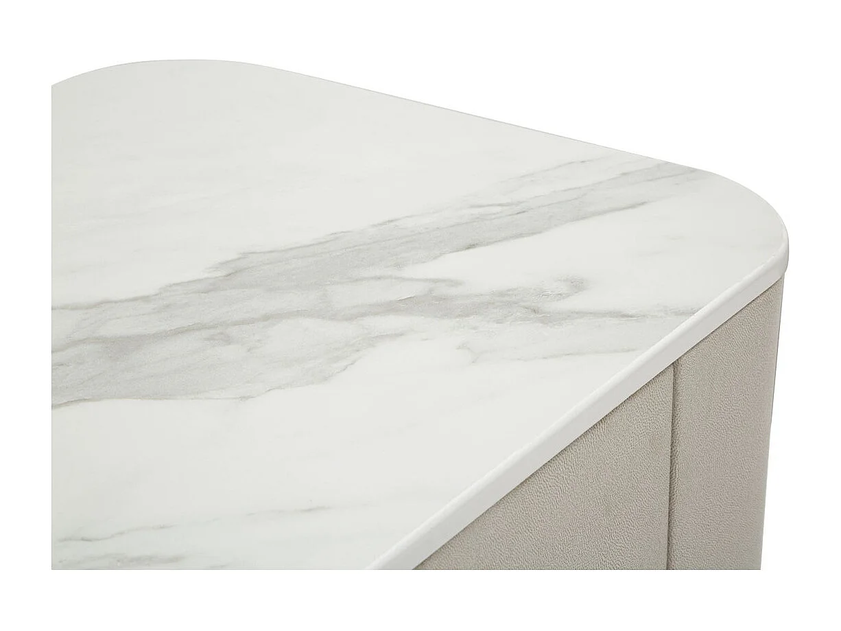 Table de Chevet MF9, Beige, 60x40x47 cm, Seven Design