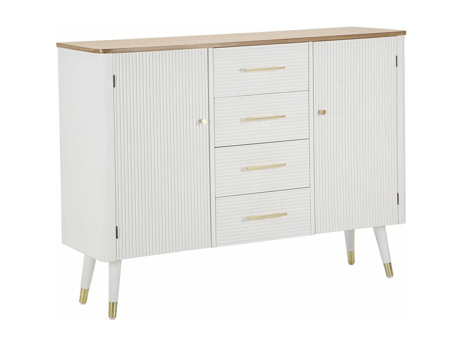 Credenza MF24, Bianco, 117x37x90 cm, Epikasa