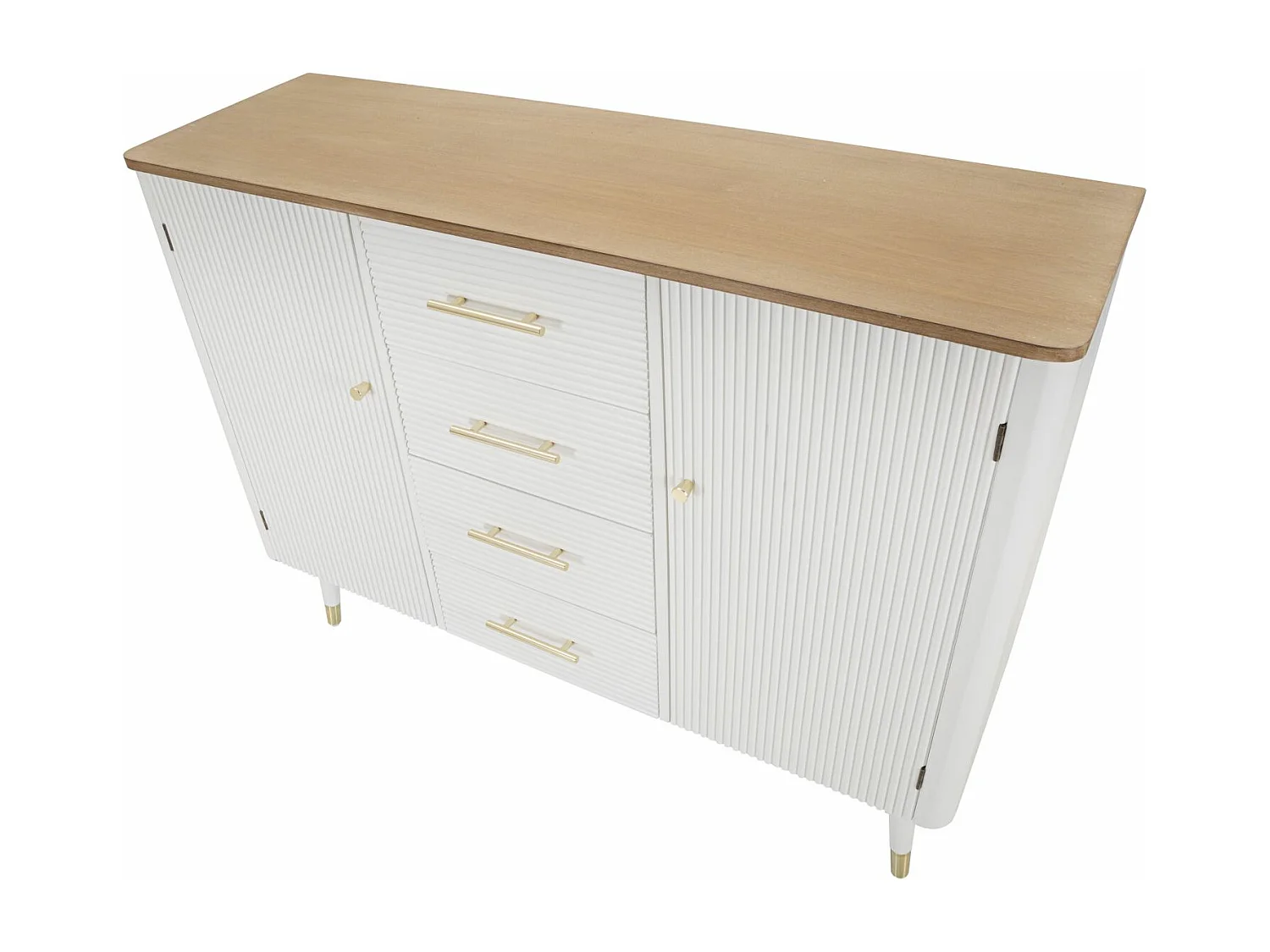 Credenza MF24, Bianco, 117x37x90 cm, Epikasa