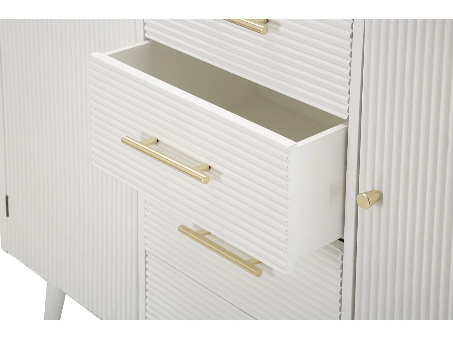 Credenza MF24, Bianco, 117x37x90 cm, Epikasa