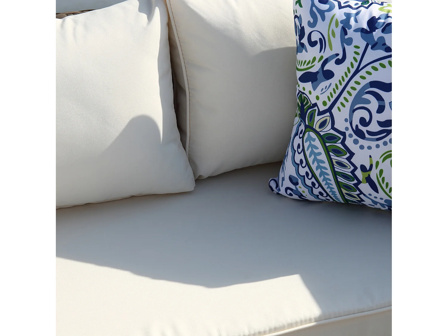 Gartenmöbelset 9 Plätze aus braunem und beigem Rattan BARACOA