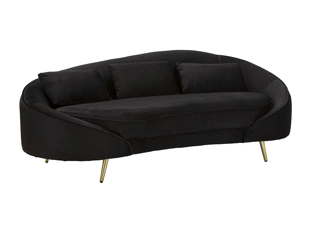 Sofá MF43, Preto, 185x84x68 cm, Epikasa