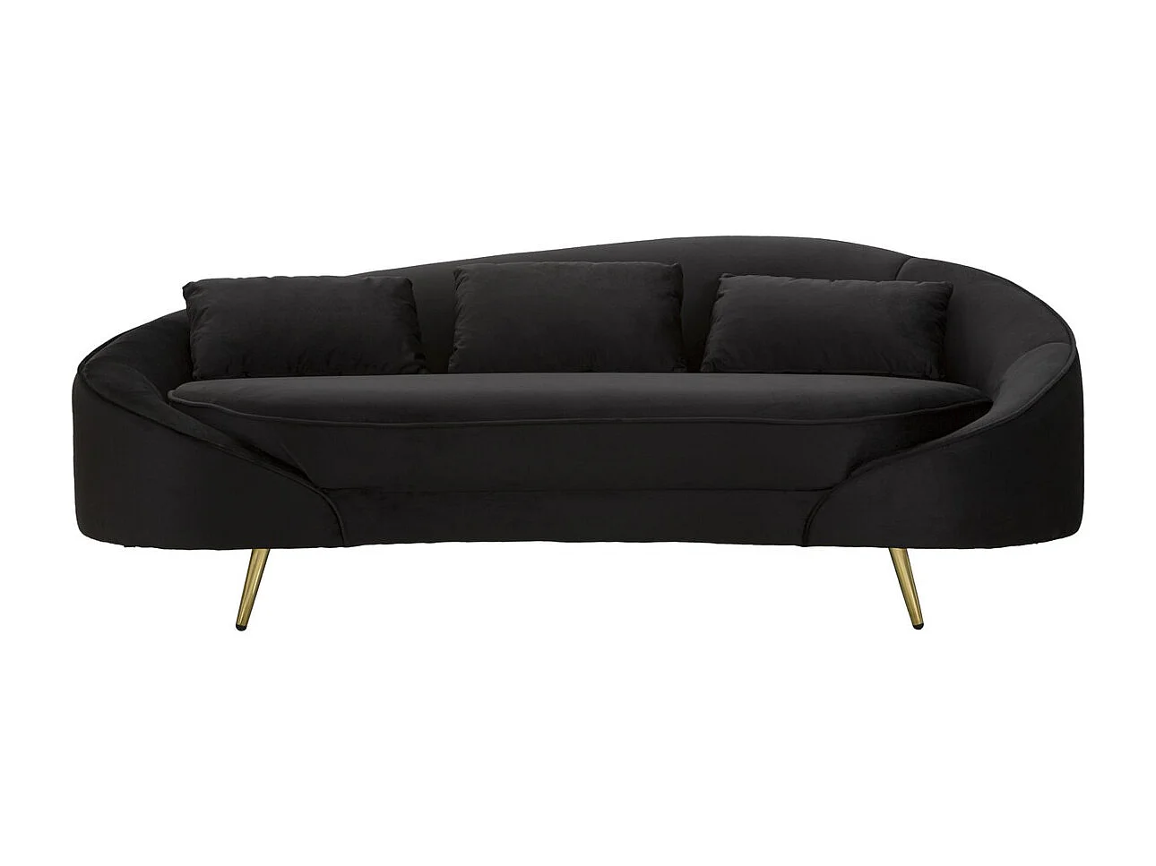 Sofá MF43, Preto, 185x84x68 cm, Epikasa