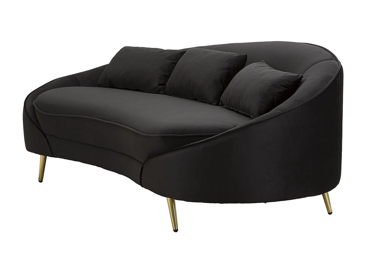 Sofá MF43, Preto, 185x84x68 cm, Epikasa