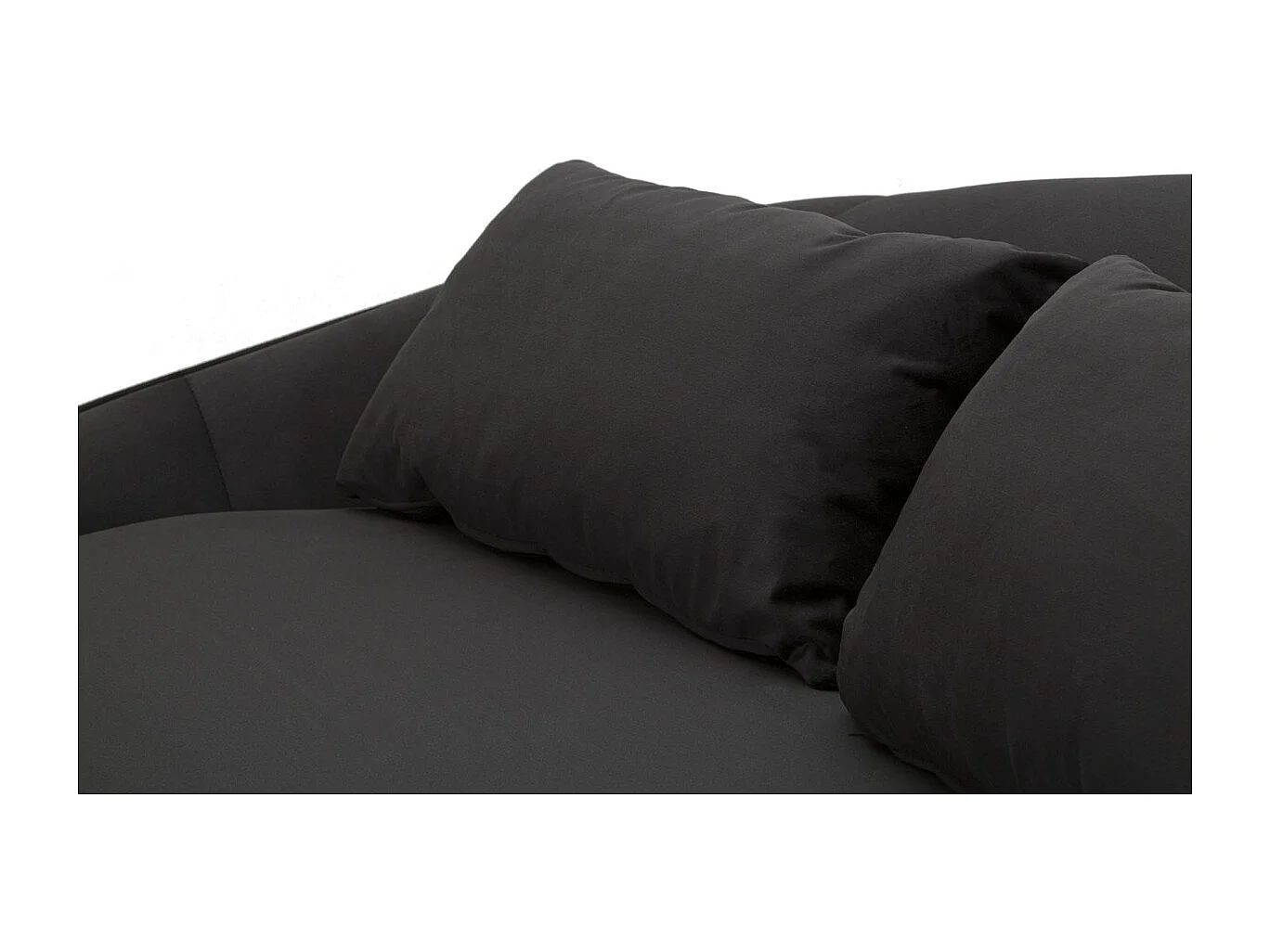 Sofá MF43, Preto, 185x84x68 cm, Epikasa