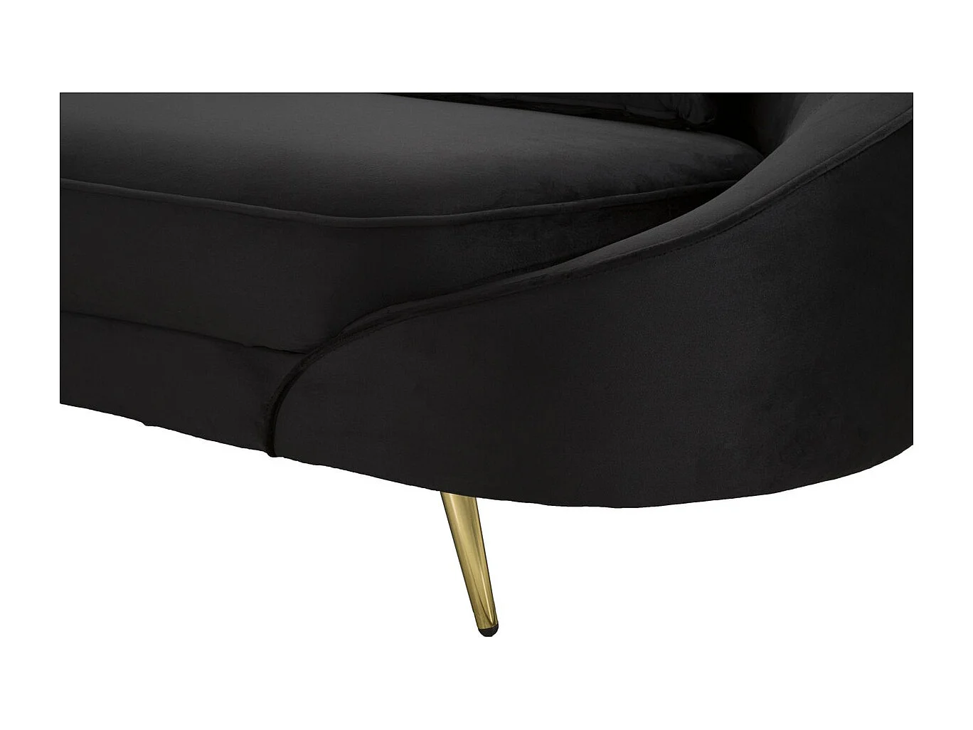 Sofá MF43, Preto, 185x84x68 cm, Epikasa