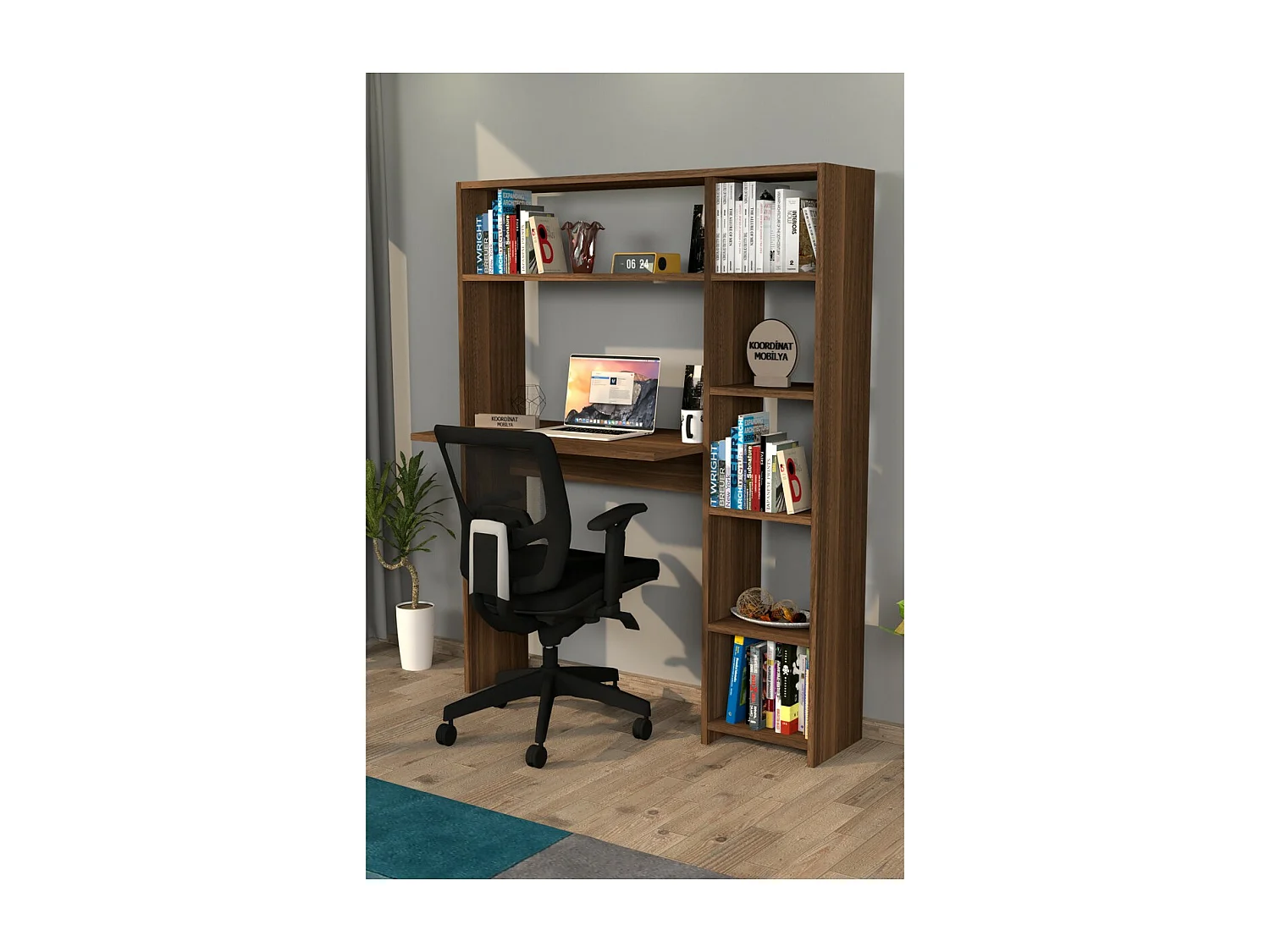 Bureau Aaliyah, Bruin, 40x114x140 cm, Epikasa