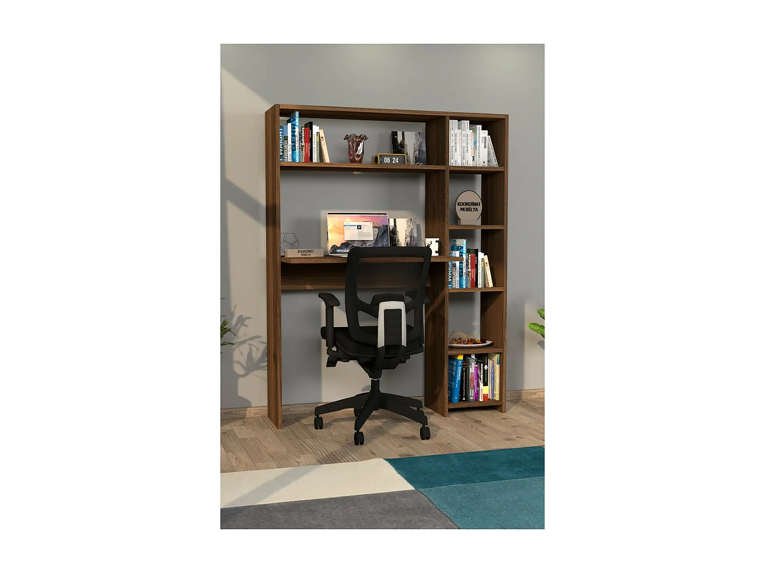 Bureau Aaliyah, Bruin, 40x114x140 cm, Epikasa