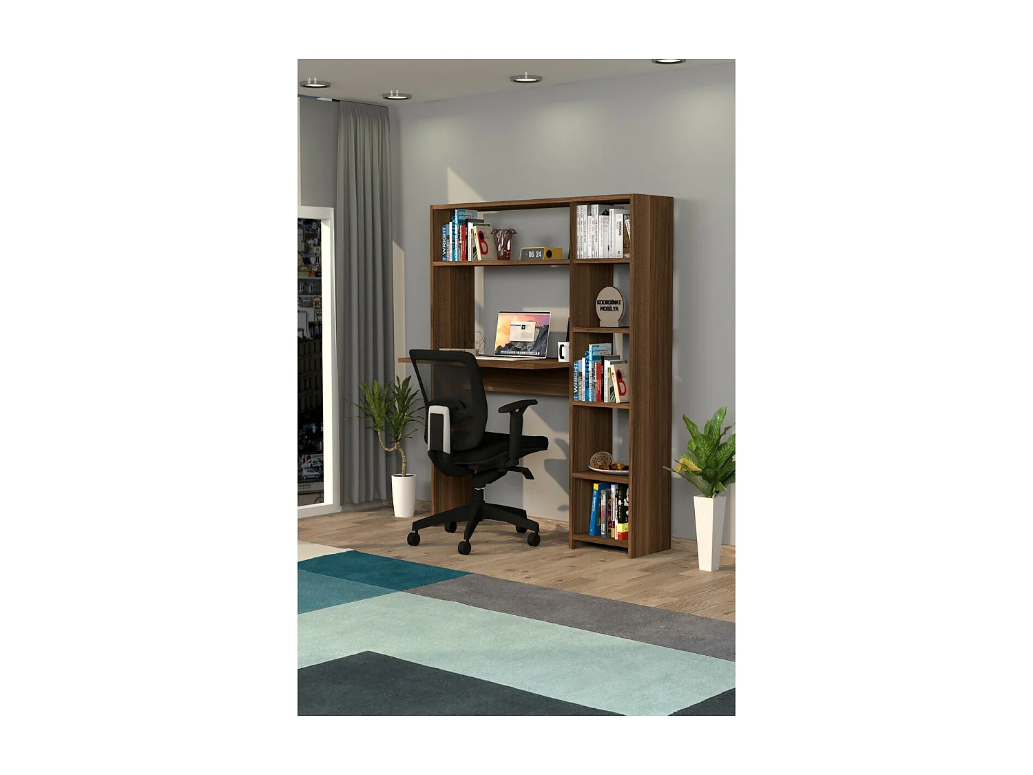 Bureau Aaliyah, Bruin, 40x114x140 cm, Epikasa