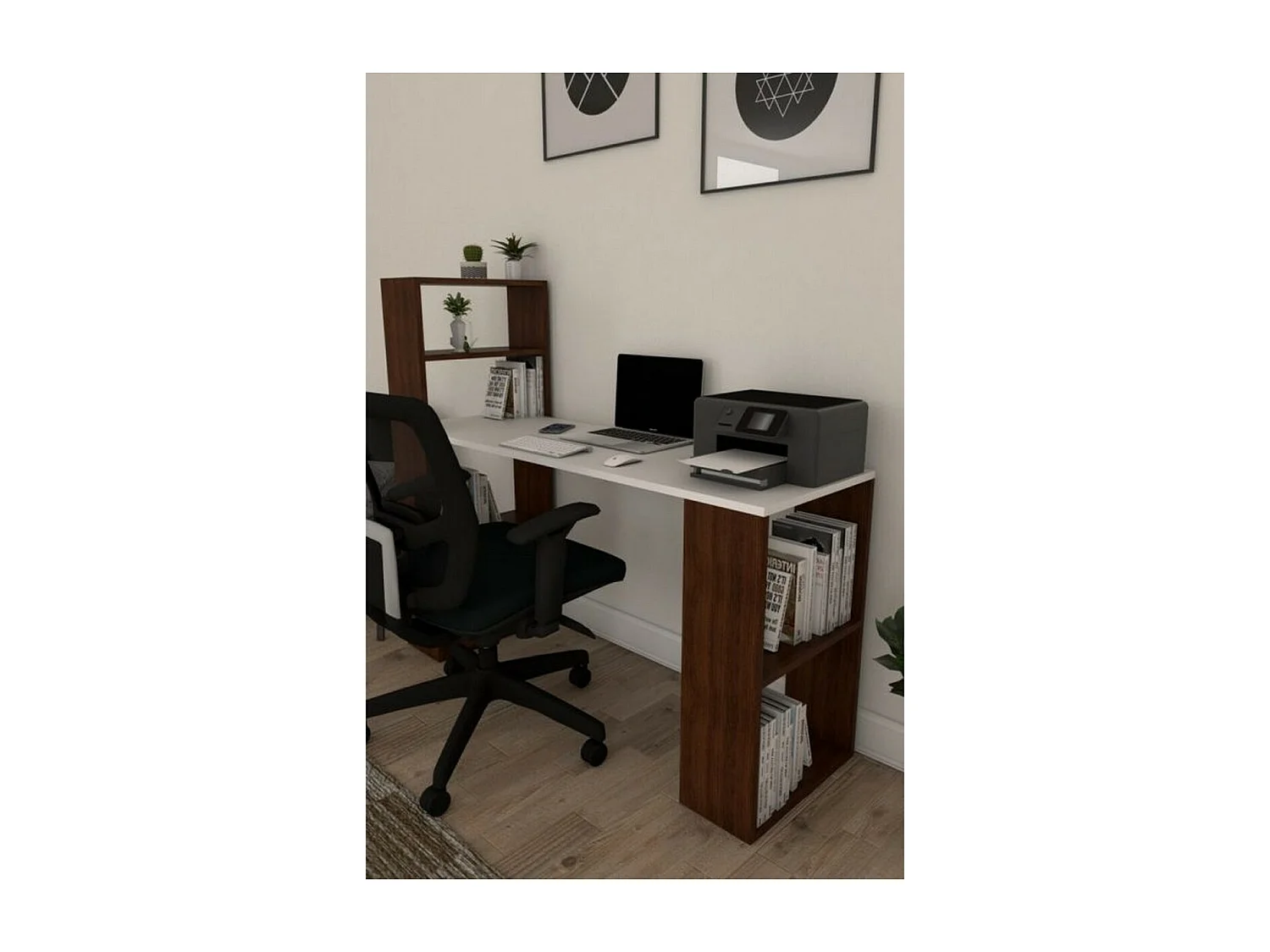 Biurko Jayden, Brązowy, 45x140x140 cm, Epikasa