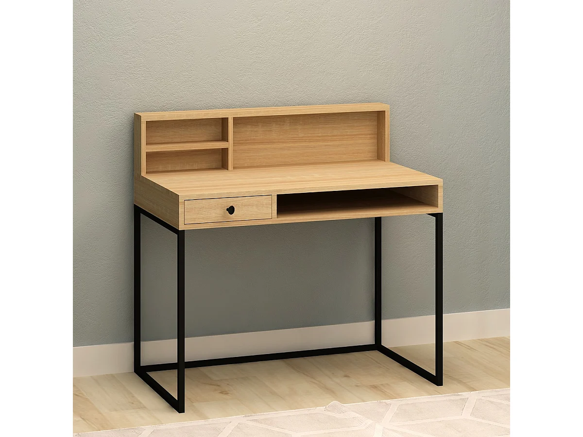 Biurko Nasus, Brązowy, 100x60x97 cm, Epikasa