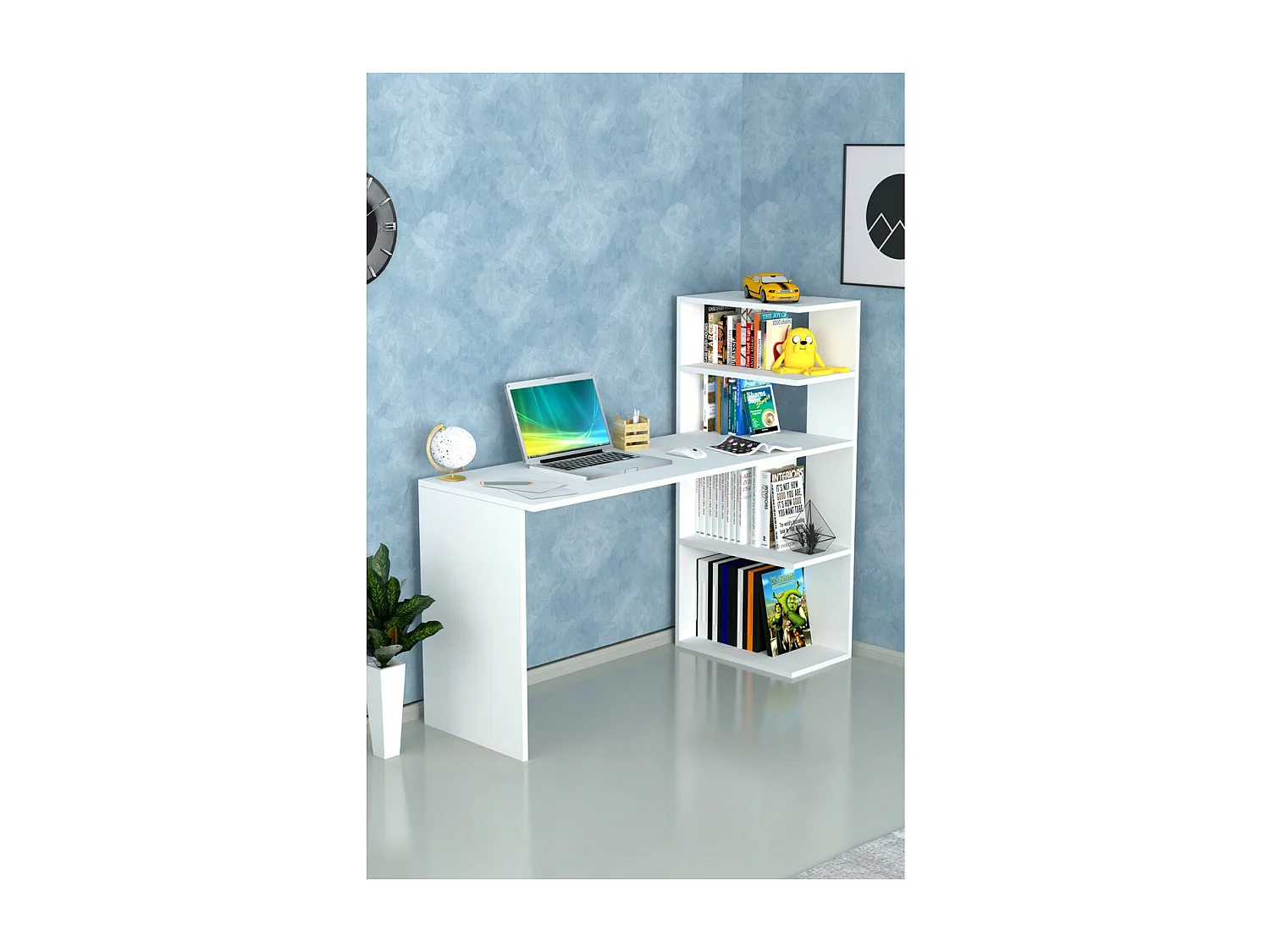 Bureau Audrey, Wit, 50x75x120 cm, Epikasa