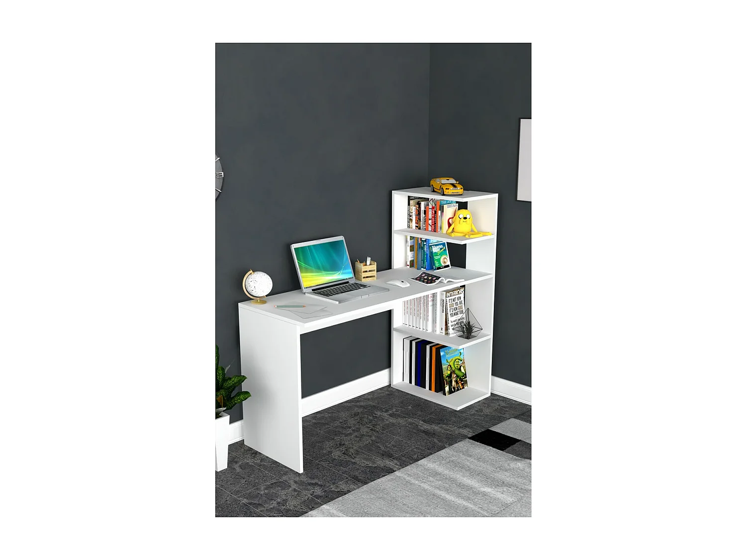 Bureau Audrey, Wit, 50x75x120 cm, Epikasa