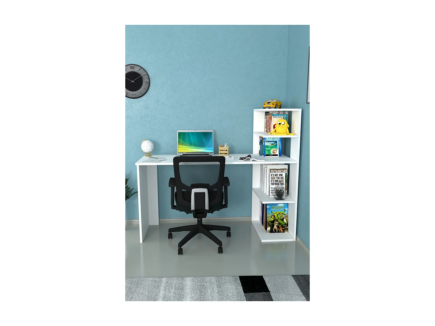 Bureau Audrey, Wit, 50x75x120 cm, Epikasa