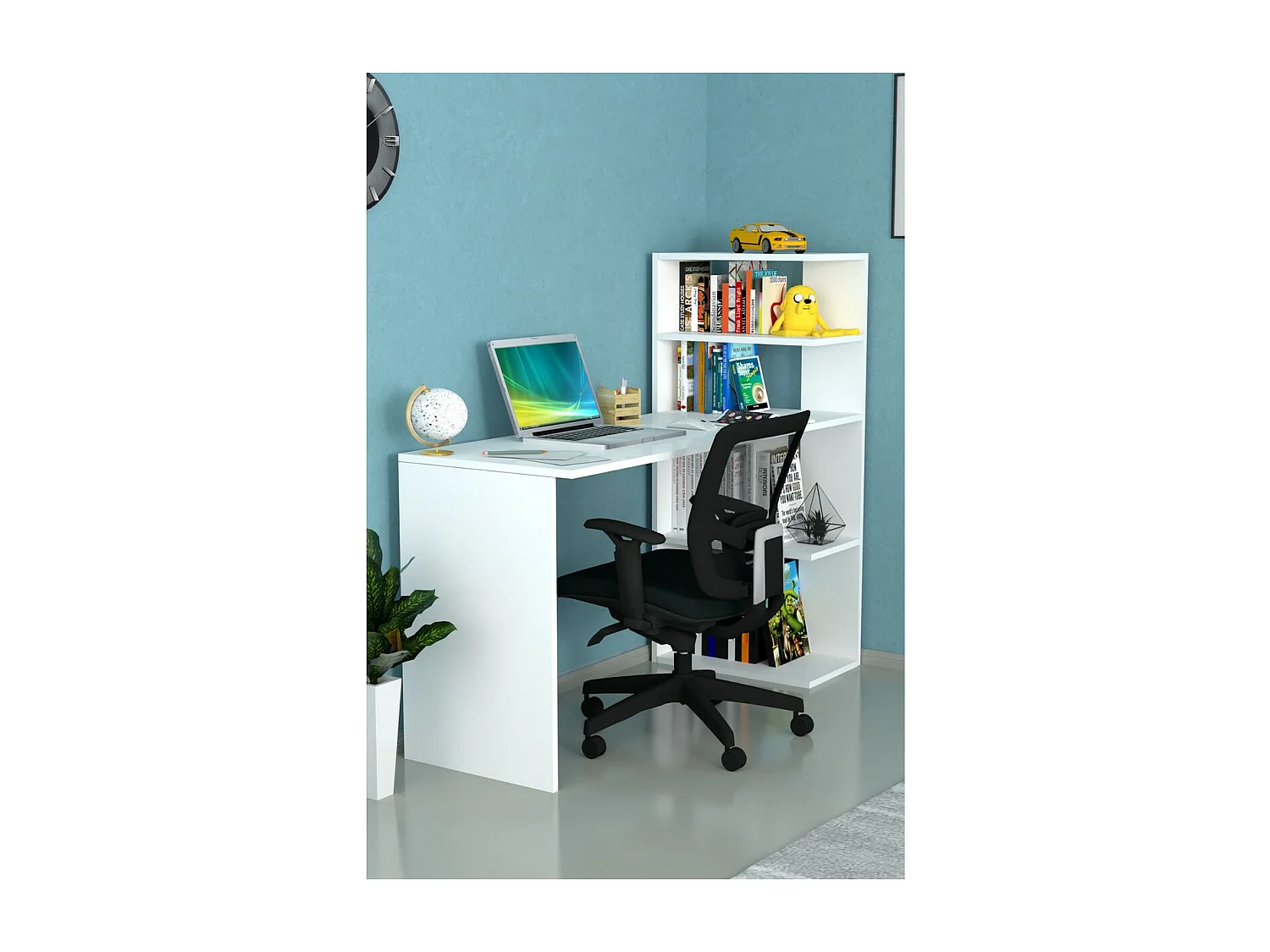 Bureau Audrey, Wit, 50x75x120 cm, Epikasa