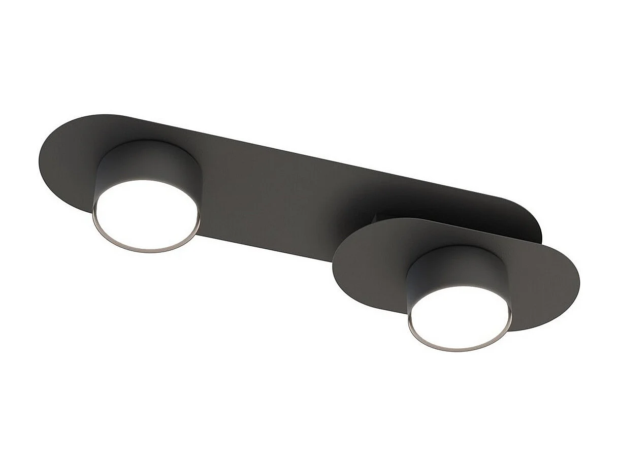 Plafondlamp Stilo, Zwart, 44x10x20 cm, Seven Design