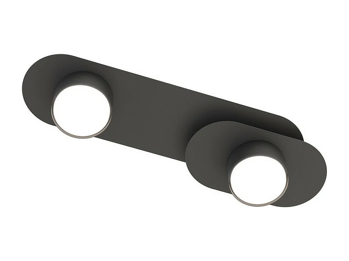 Plafondlamp Stilo, Zwart, 44x10x20 cm, Seven Design