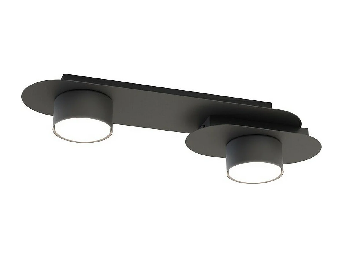 Plafondlamp Stilo, Zwart, 44x10x20 cm, Seven Design