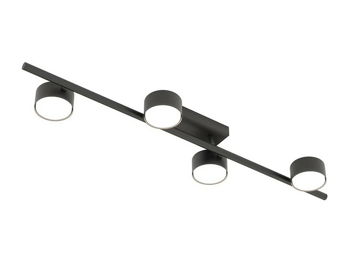 Plafondlamp Bet, Zwart, 80x9x19 cm, Seven Design