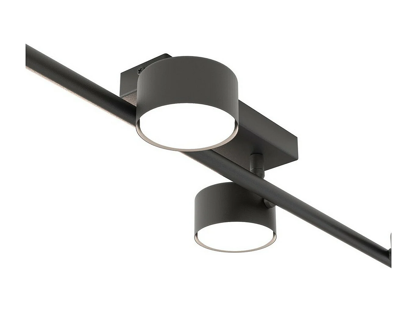 Plafondlamp Bet, Zwart, 80x9x19 cm, Seven Design
