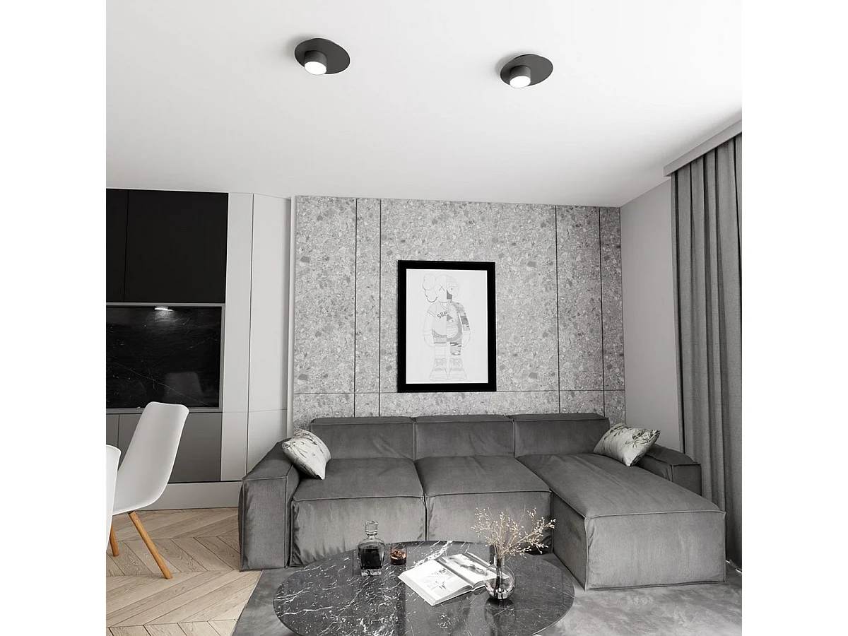 Candeeiro de Teto Bolx, Preto, 20x7x20 cm, Epikasa