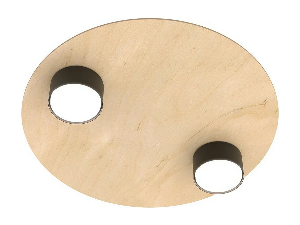 Plafonnier Pixo, Noir, 40x7x20 cm, Seven Design