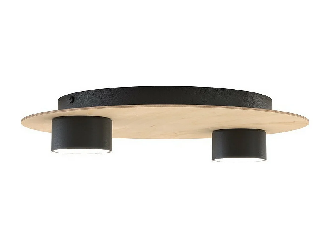 Plafonnier Pixo, Noir, 40x7x20 cm, Seven Design