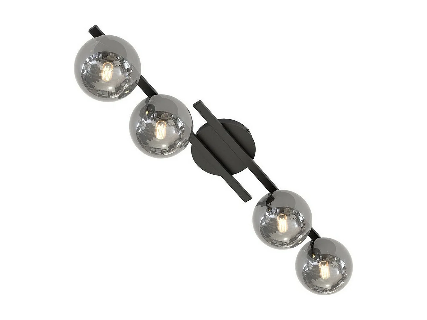 Candeeiro de Teto Kairo, Preto, 87x19x29 cm, Epikasa