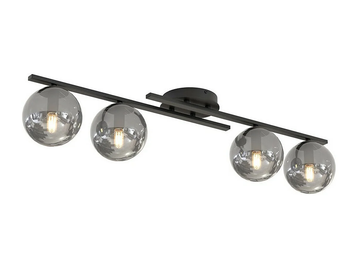 Candeeiro de Teto Kairo 3, Preto, 87x19x29 cm, Seven Design